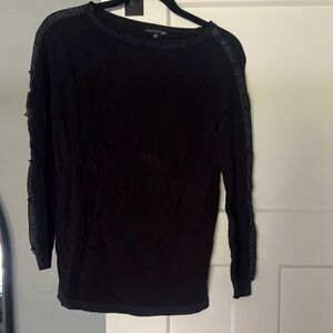 Staccato Black Sweater with Silver Accents